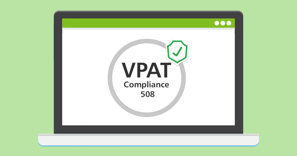 Bildschirm mit VPAT Compliance 508 